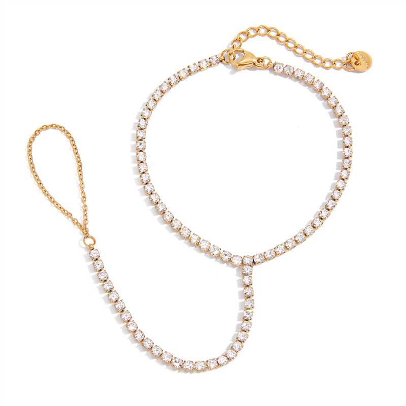 Everlyse Kristallen Ring Armband | 18K Gold-Maison Doré