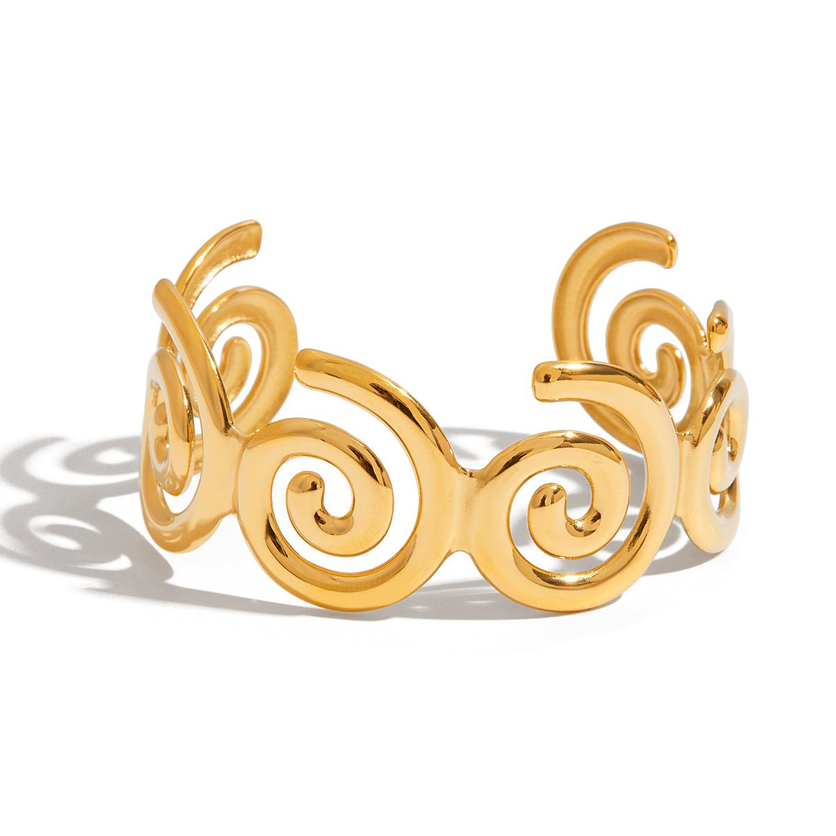 Orelia Swirl Armreif 18K Gold-Maison Doré