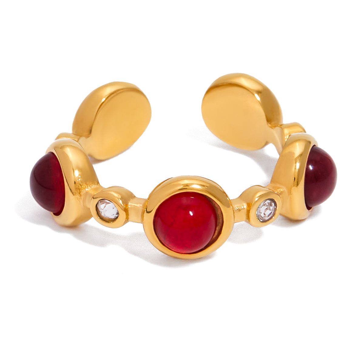 Ayana Roter Manschettenring | 18K Gold-Maison Doré