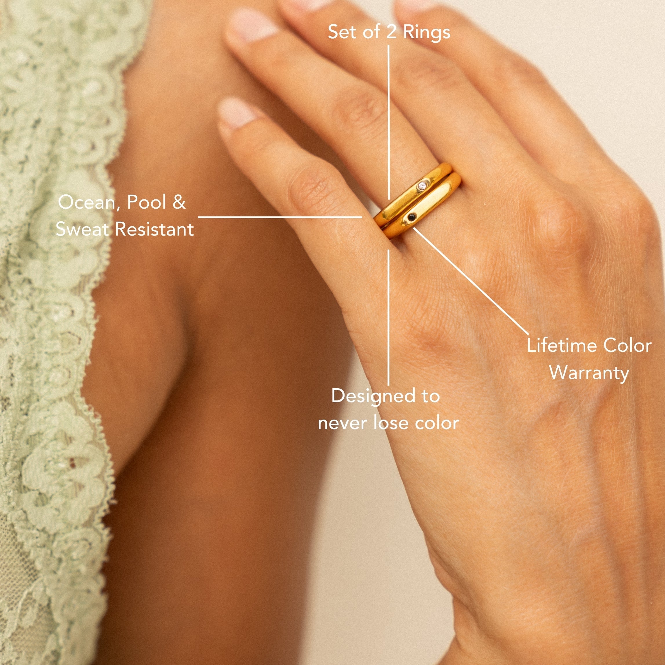 „Beste Freunde“ Ringe Set-Maison Doré