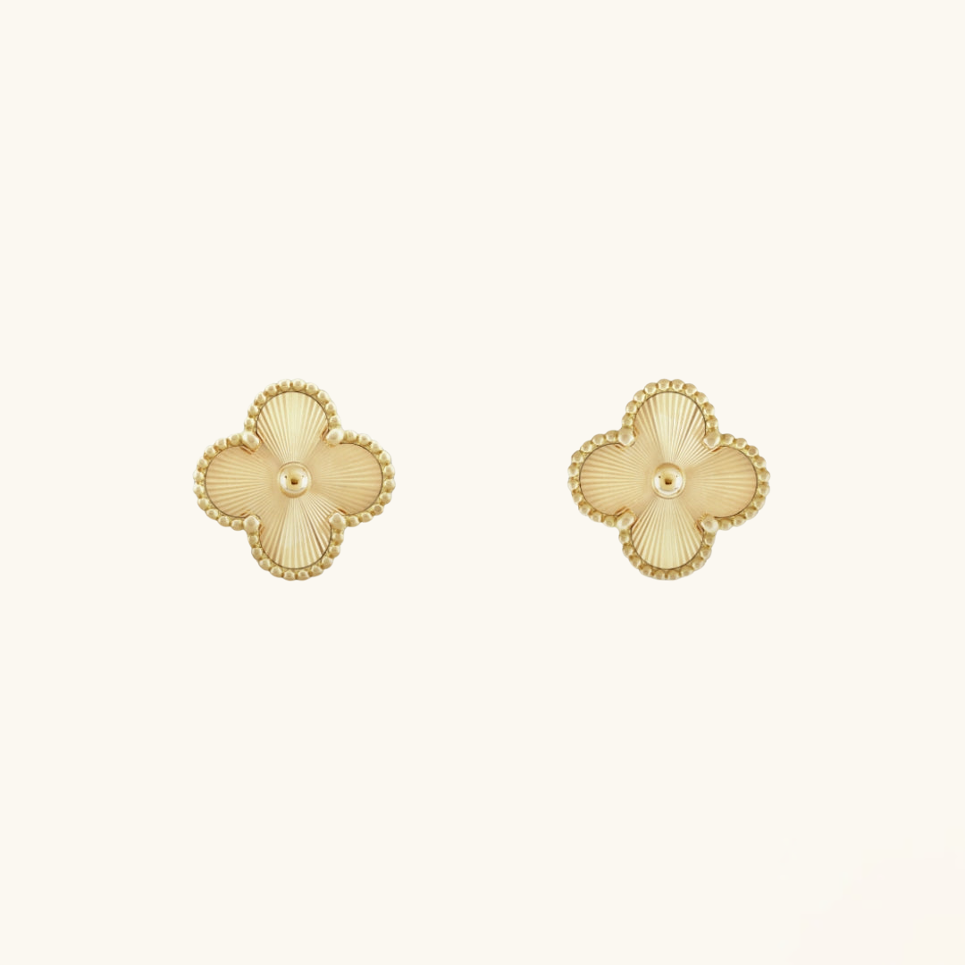 CLOVER | Goldene Ohrringe-Maison Doré