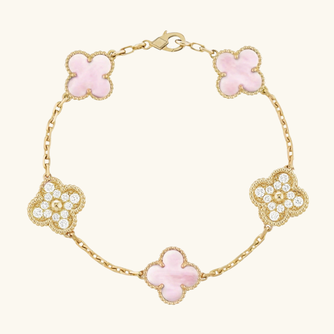 CLOVER | Goldene Rosa Prestige Armband-Maison Doré