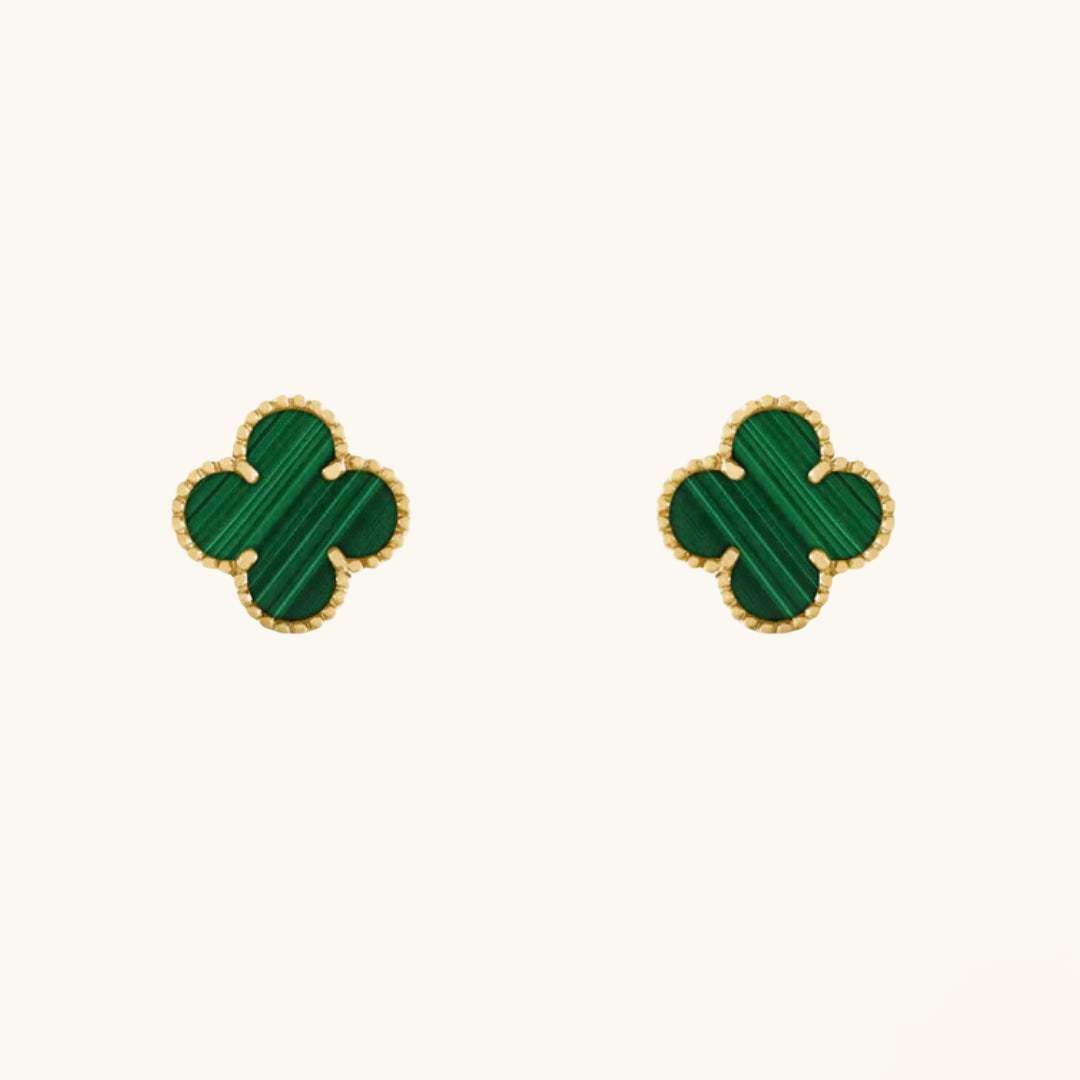 CLOVER | Grüne Ohrringe-Maison Doré