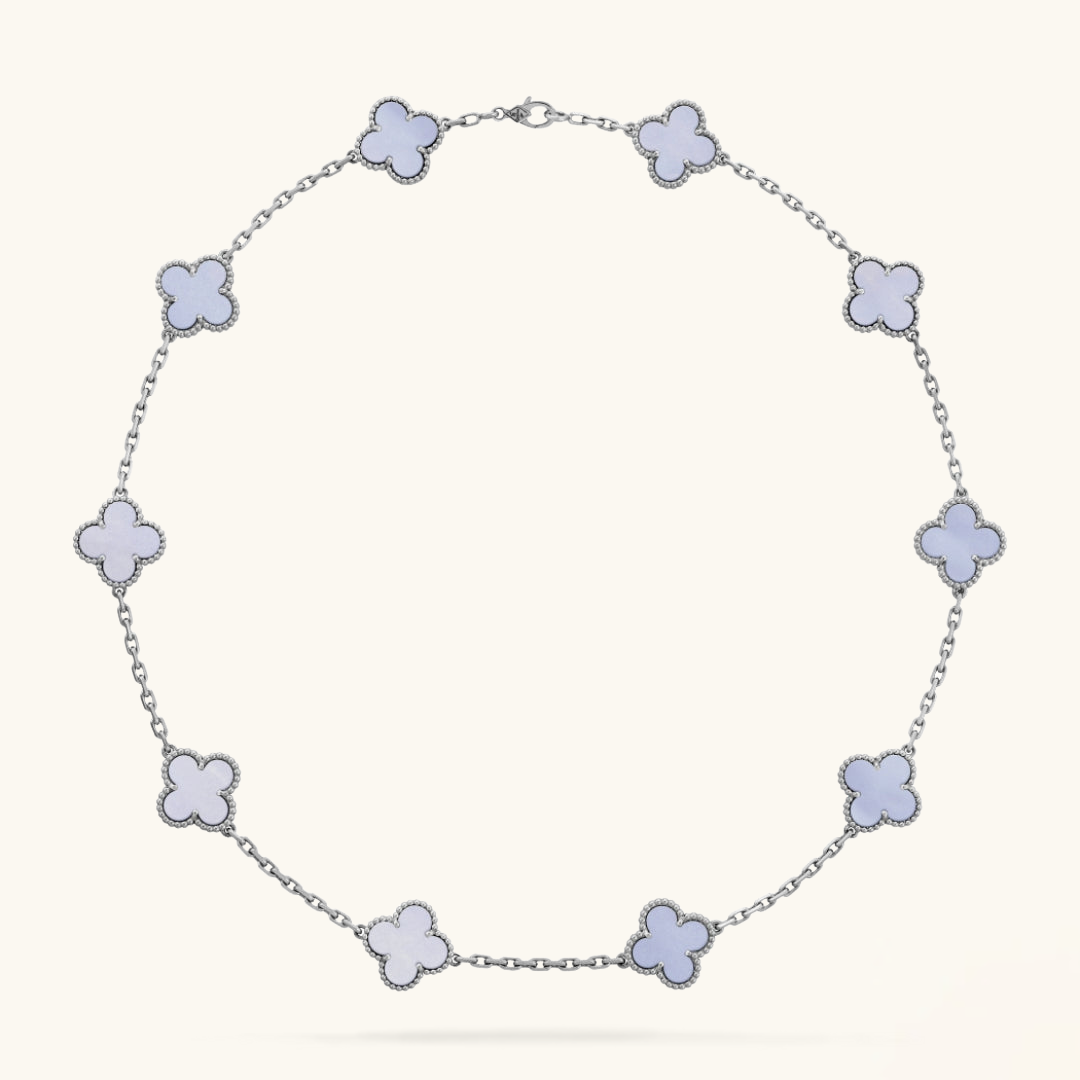 CLOVER | Purpurfarbenes Halsband mit 10 Motiven-Maison Doré