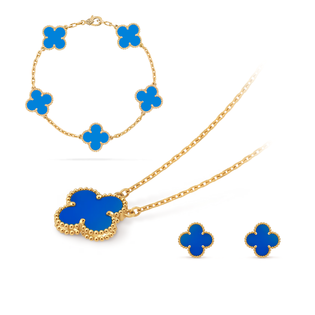 CLOVER | Premium Blaues Set-Maison Doré