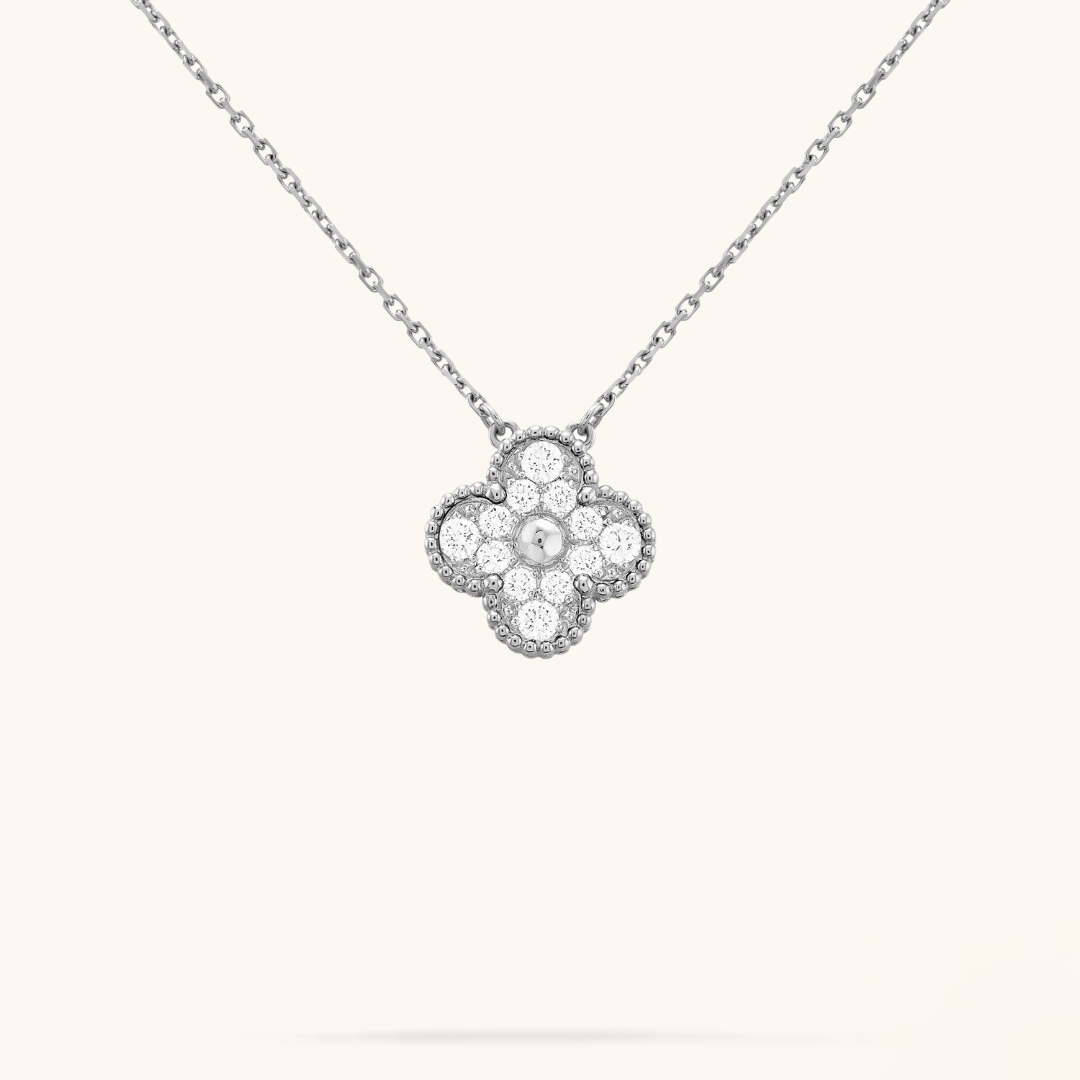 CLOVER | Silberne Prestige-Halskette-Maison Doré