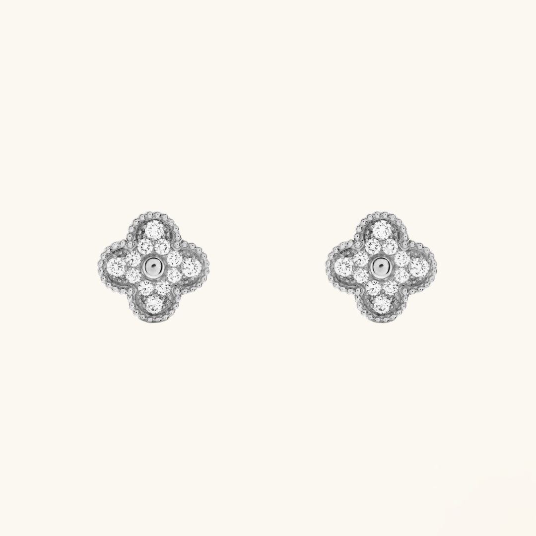 CLOVER | Silberne Prestige-Ohrringe-Maison Doré