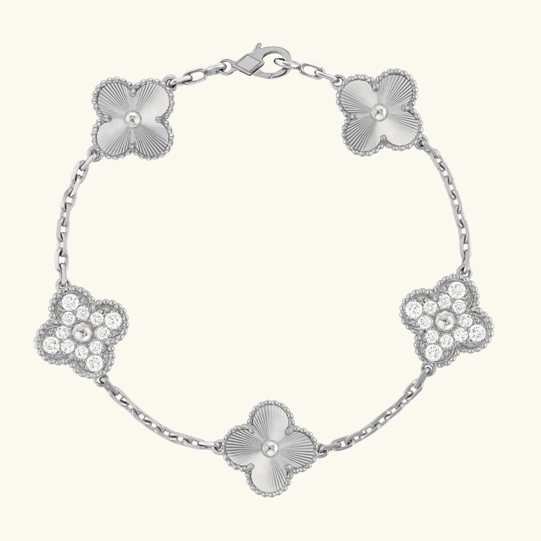 CLOVER | Silberne Guilloché Prestige Armbanduhr-Maison Doré