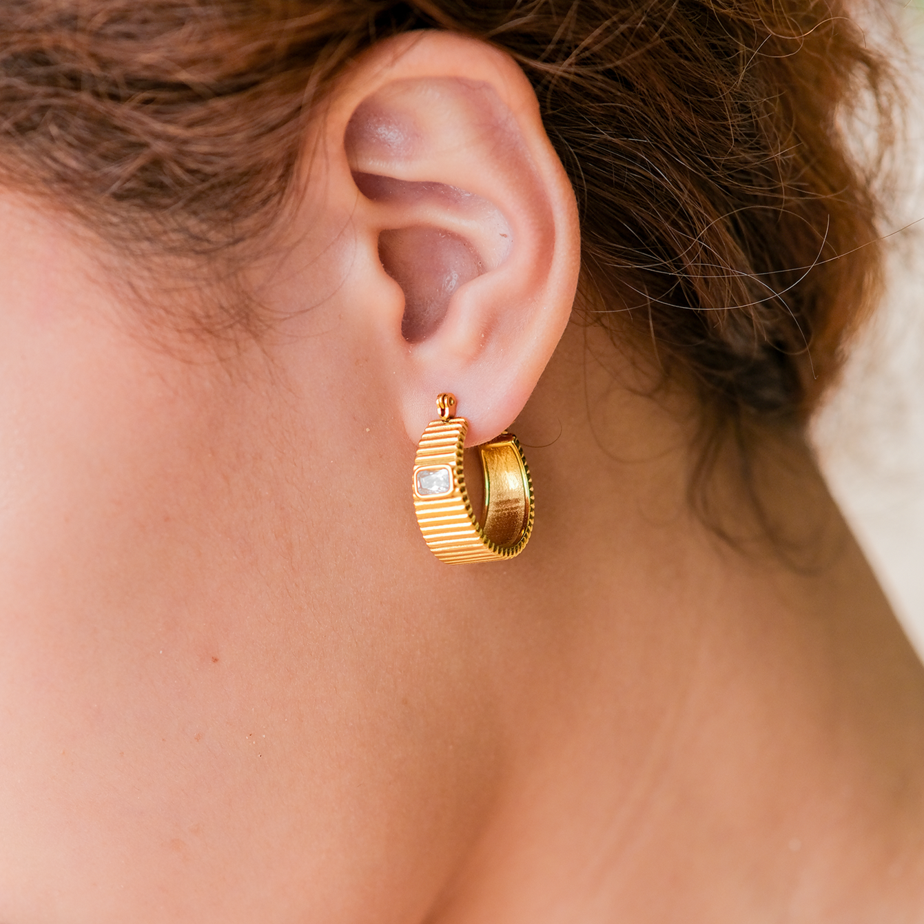 Carole Gold Hoop Ohrringe-Maison Doré