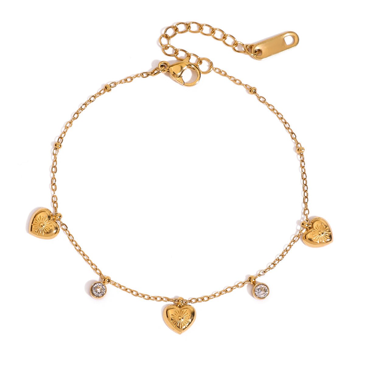 Samt Herz Charme Armband 18K Gold-Maison Doré