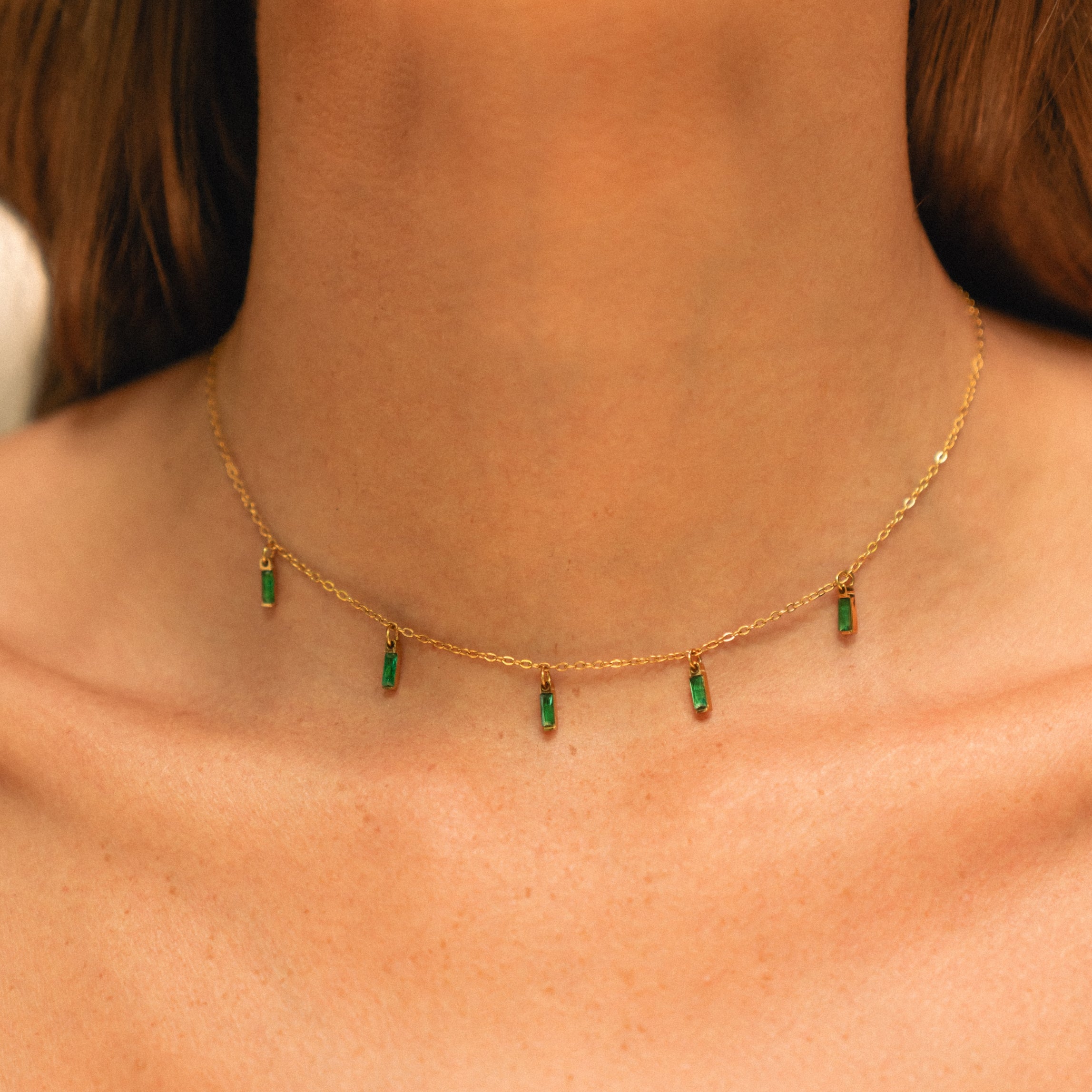 Regen der Smaragde Choker-Maison Doré