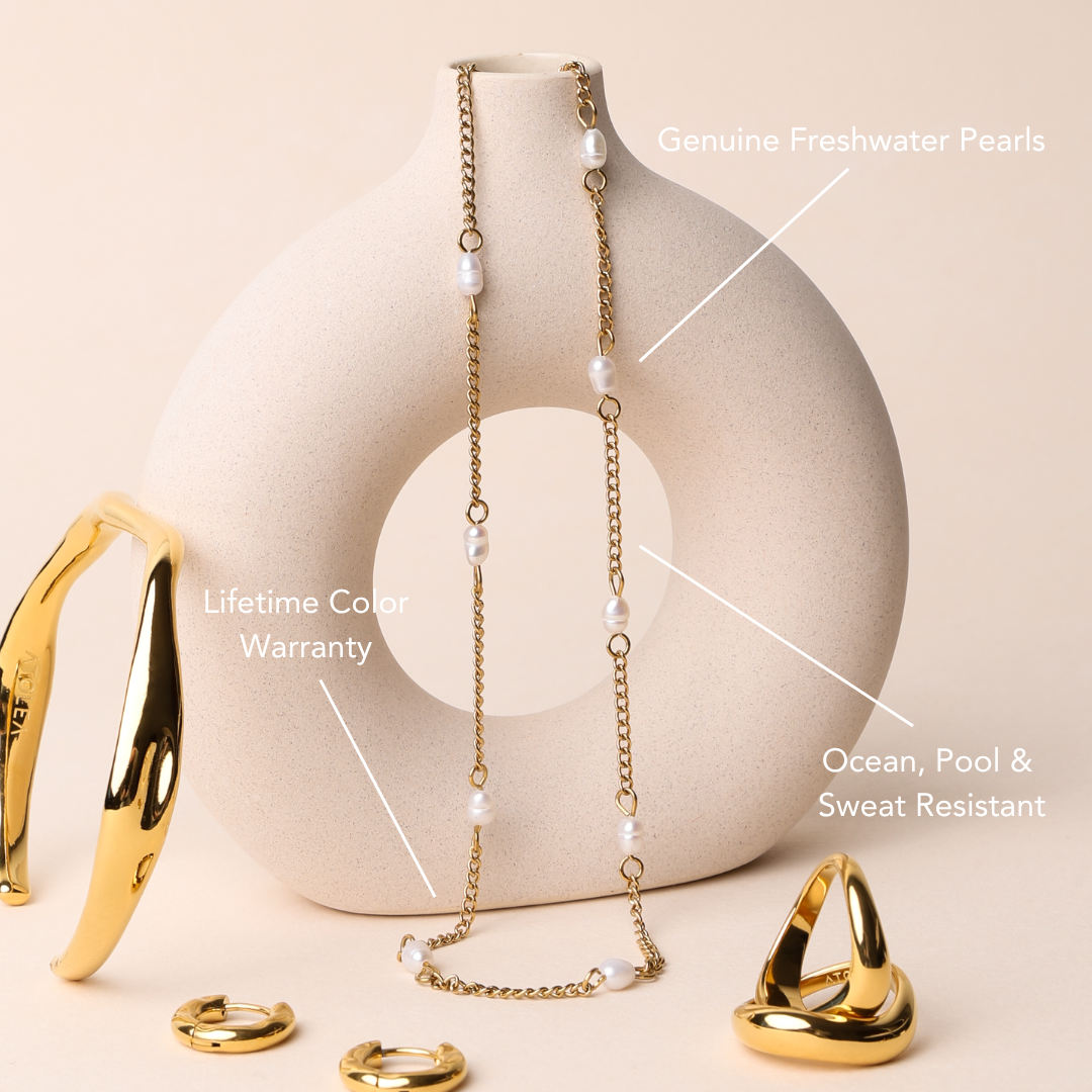 Zarte Goldperlen Choker-Maison Doré