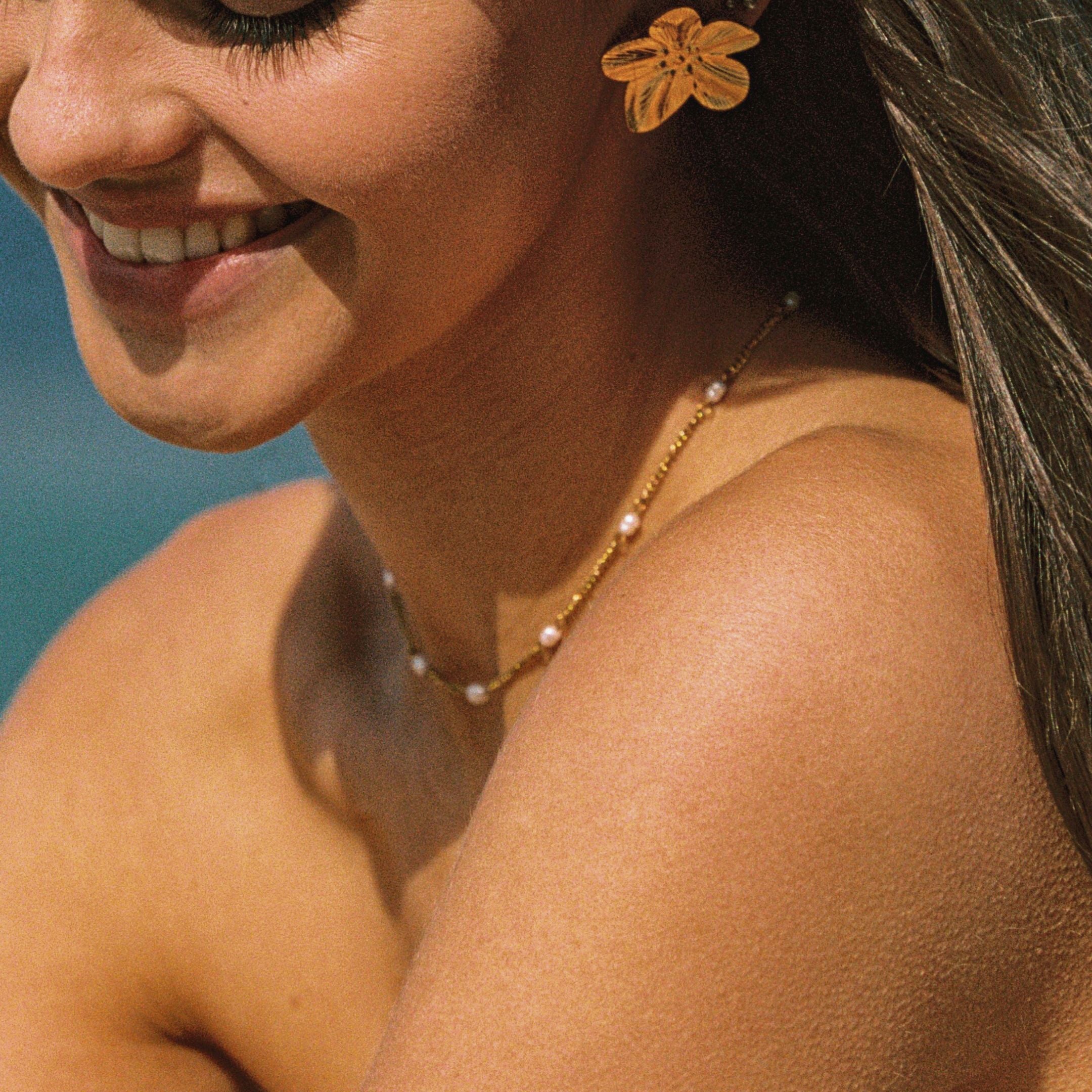 Zierlicher Goldperlen-Choker-Maison Doré