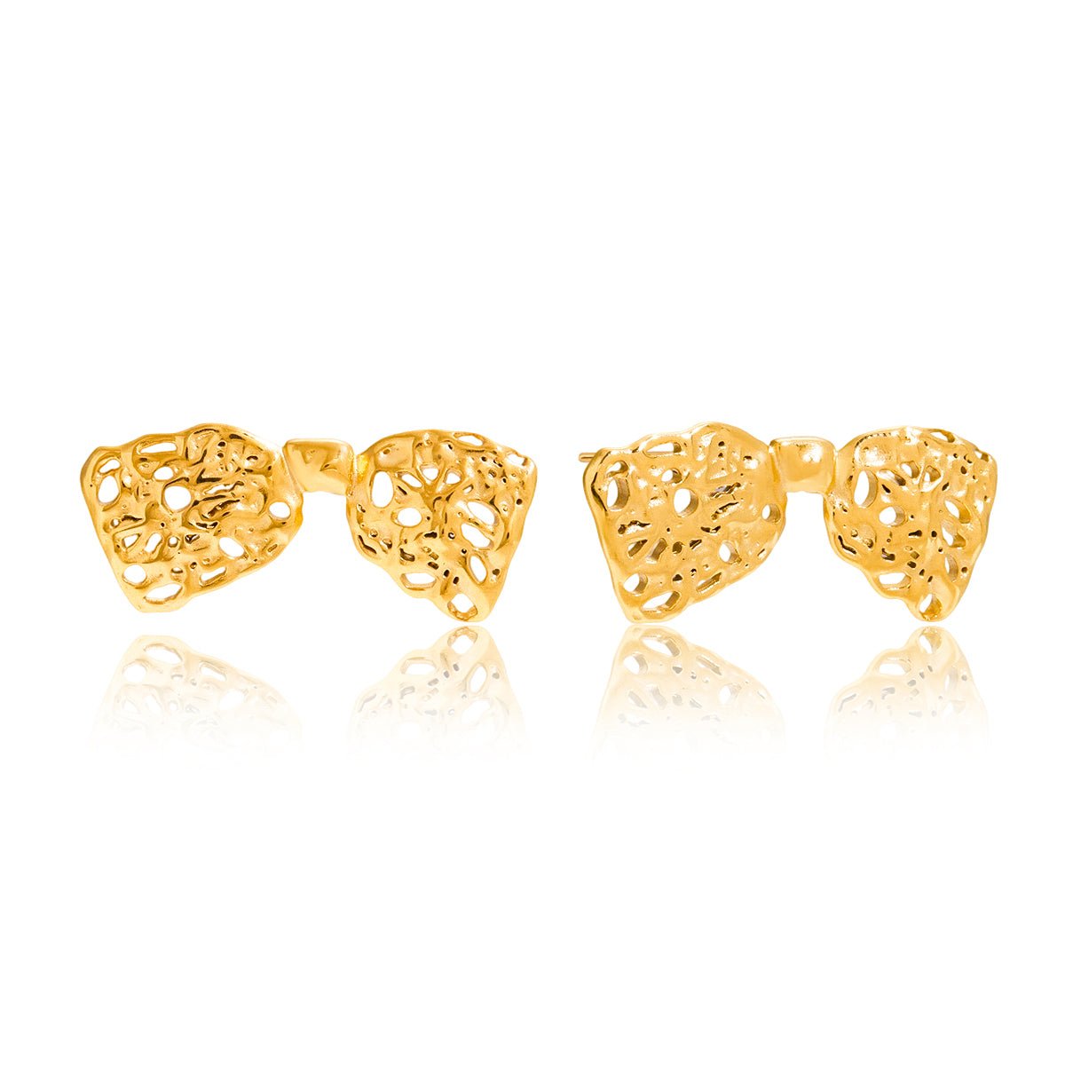 Corallia Lace Stud Ohrringe | 18K Gold-Maison Doré