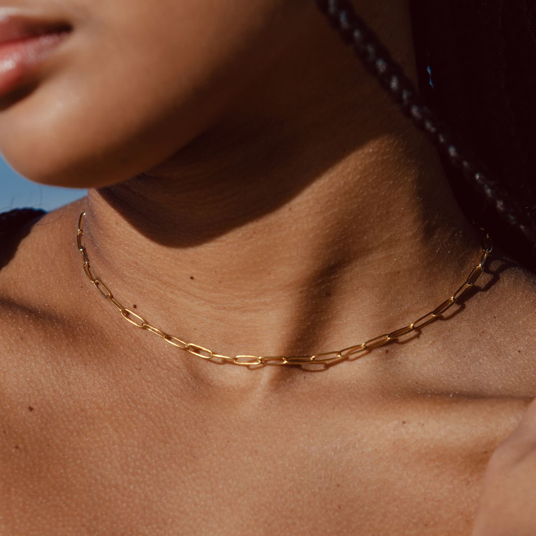 "Cozumel" Paperclip-Choker-Maison Doré