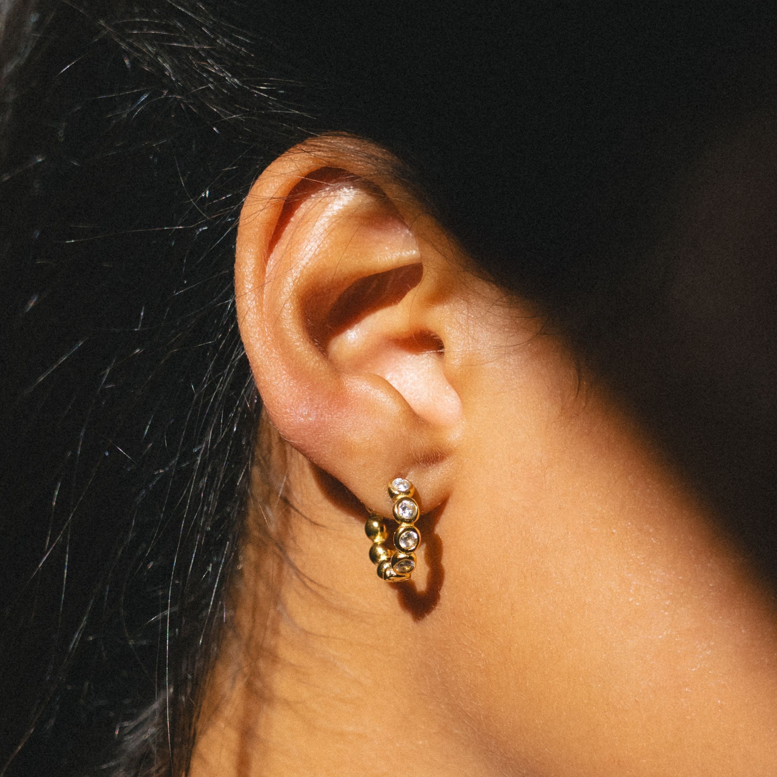 Perlen-Diamant-Hoops-Maison Doré