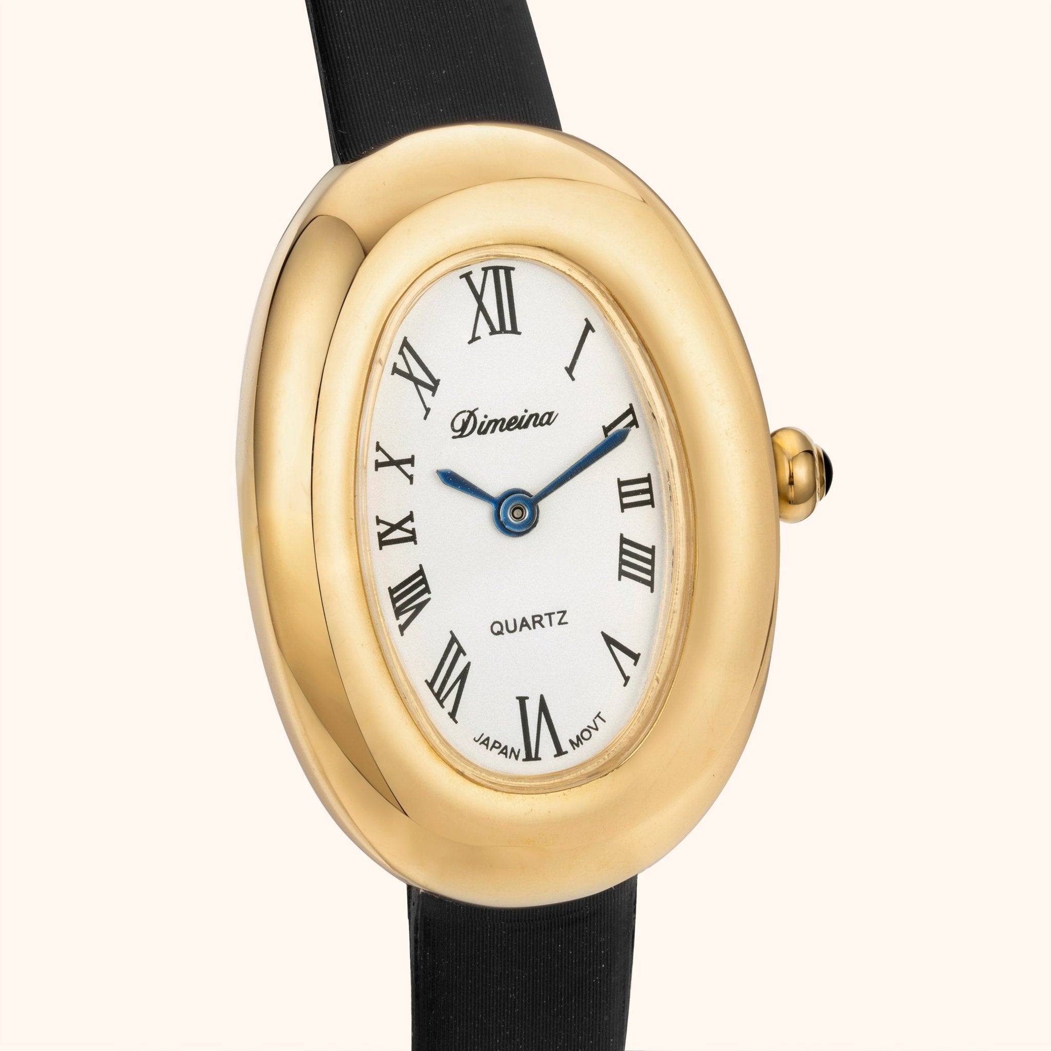 Elvina Zwart Leder Gold