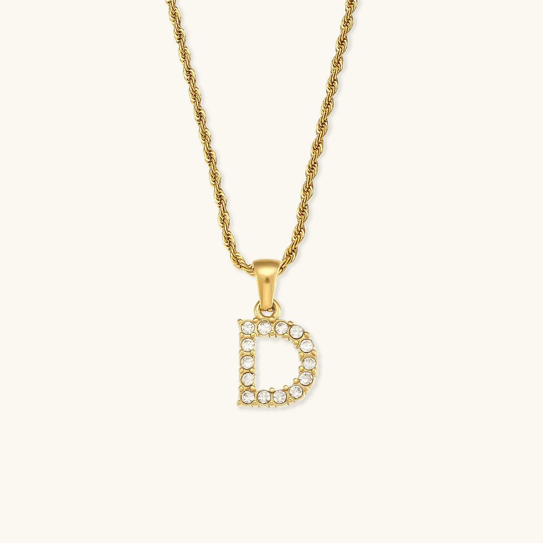 Maeve Buchstaben Initial Diamant Halskette