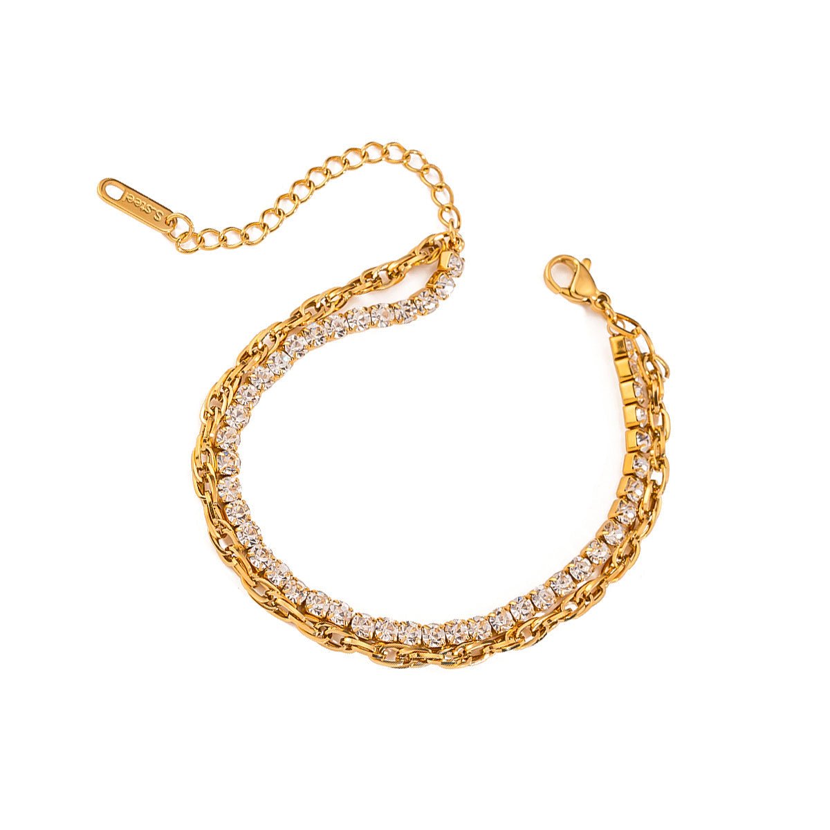 Dahlia Duo Kettenarmband | 18K Gold-Maison Doré