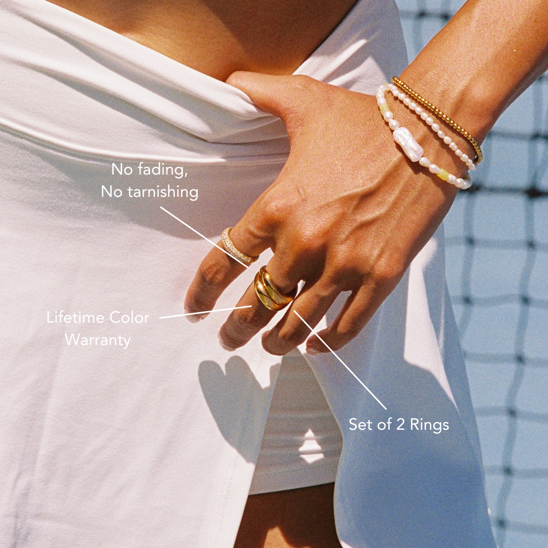 "Double Trouble" Ring Set-Maison Doré