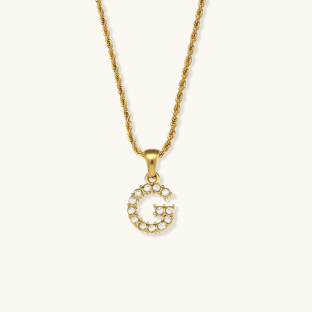 Maeve Buchstaben Initial Diamant Halskette