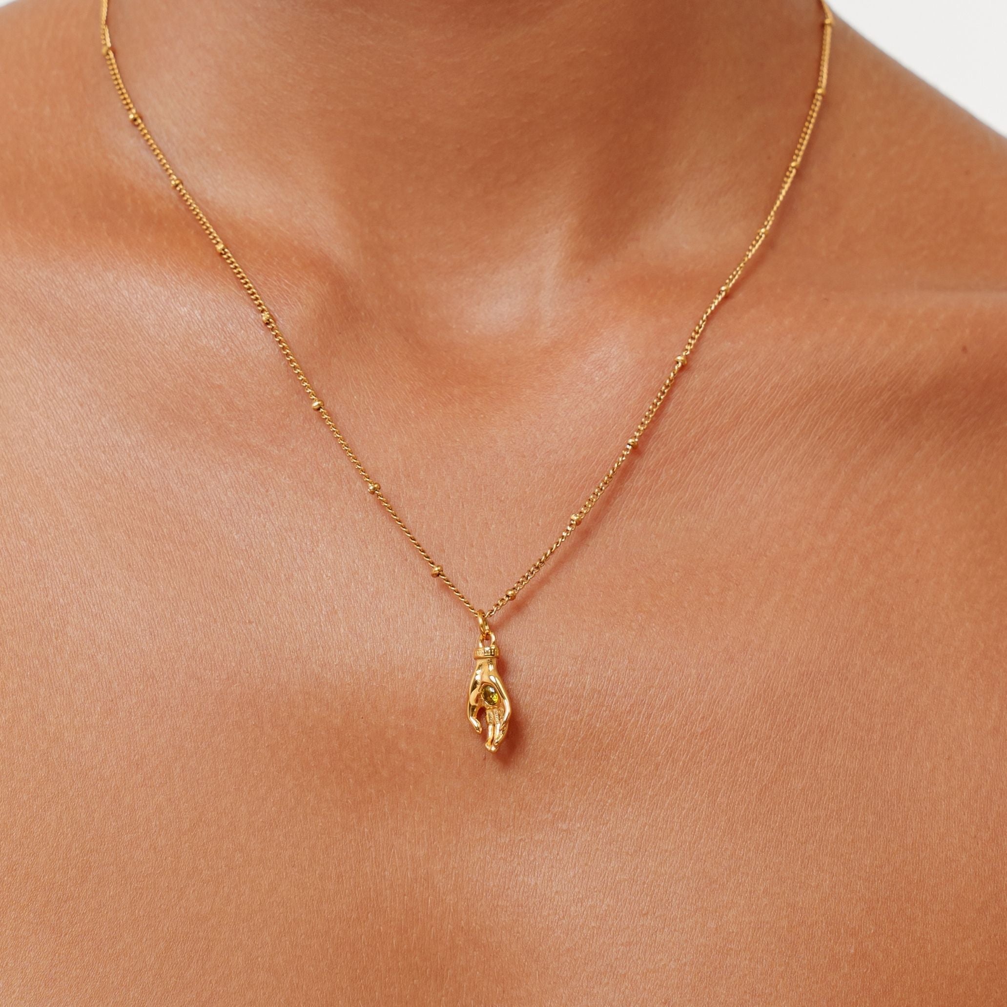 Guardian Hand Necklace-Maison Doré