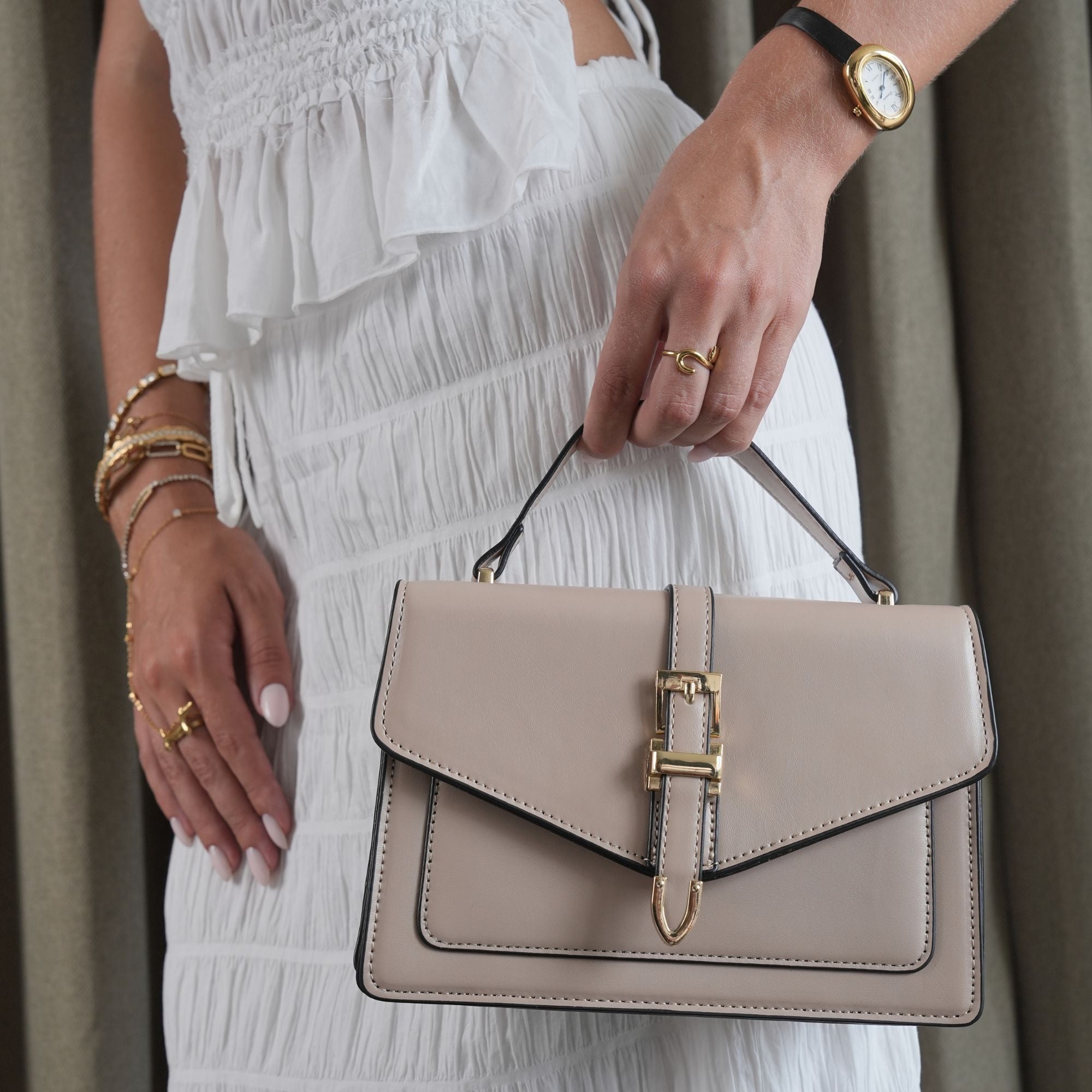 Sienna Classic-Tasche, beige-Maison Doré