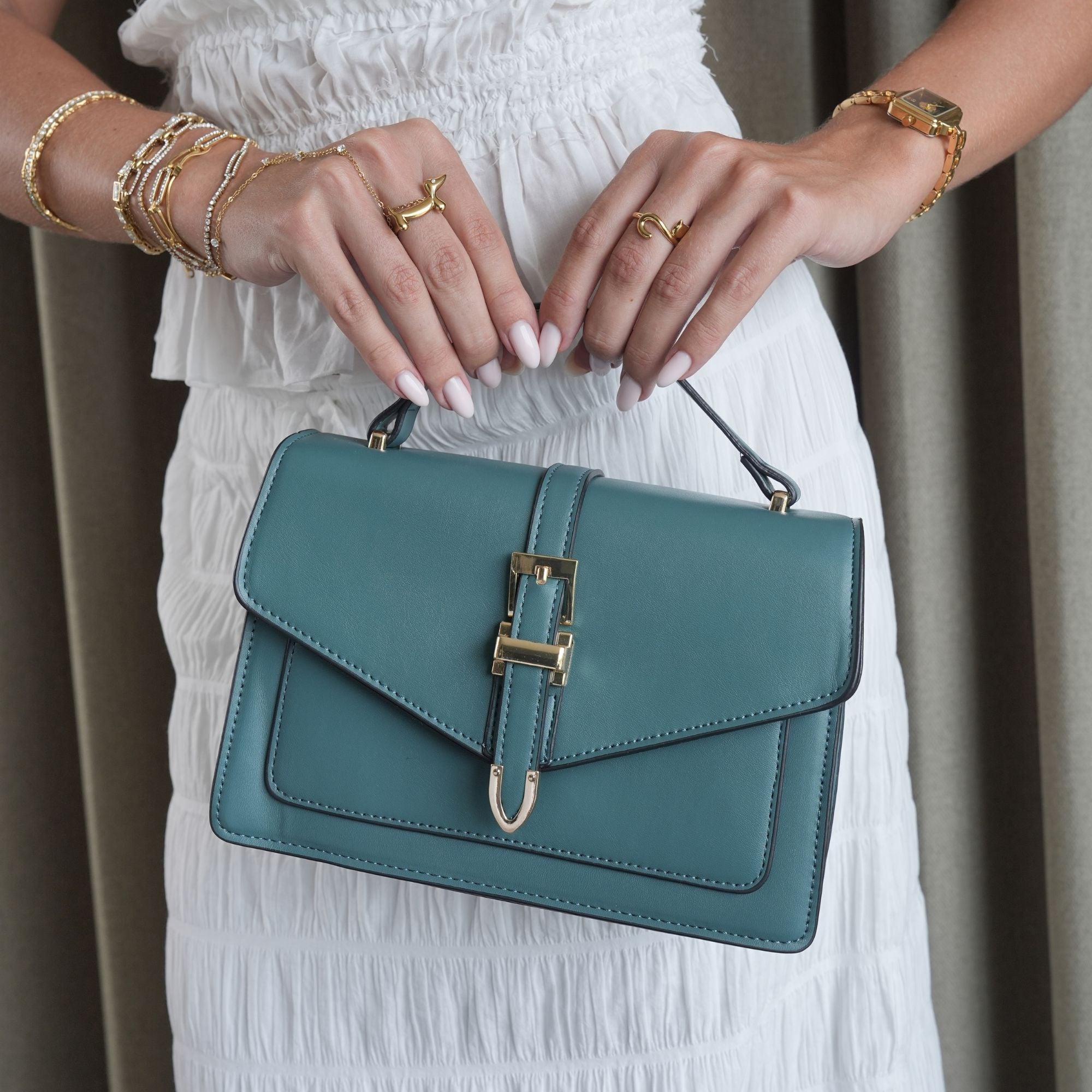 Sienna Klassische Tasche Blau-Maison Doré