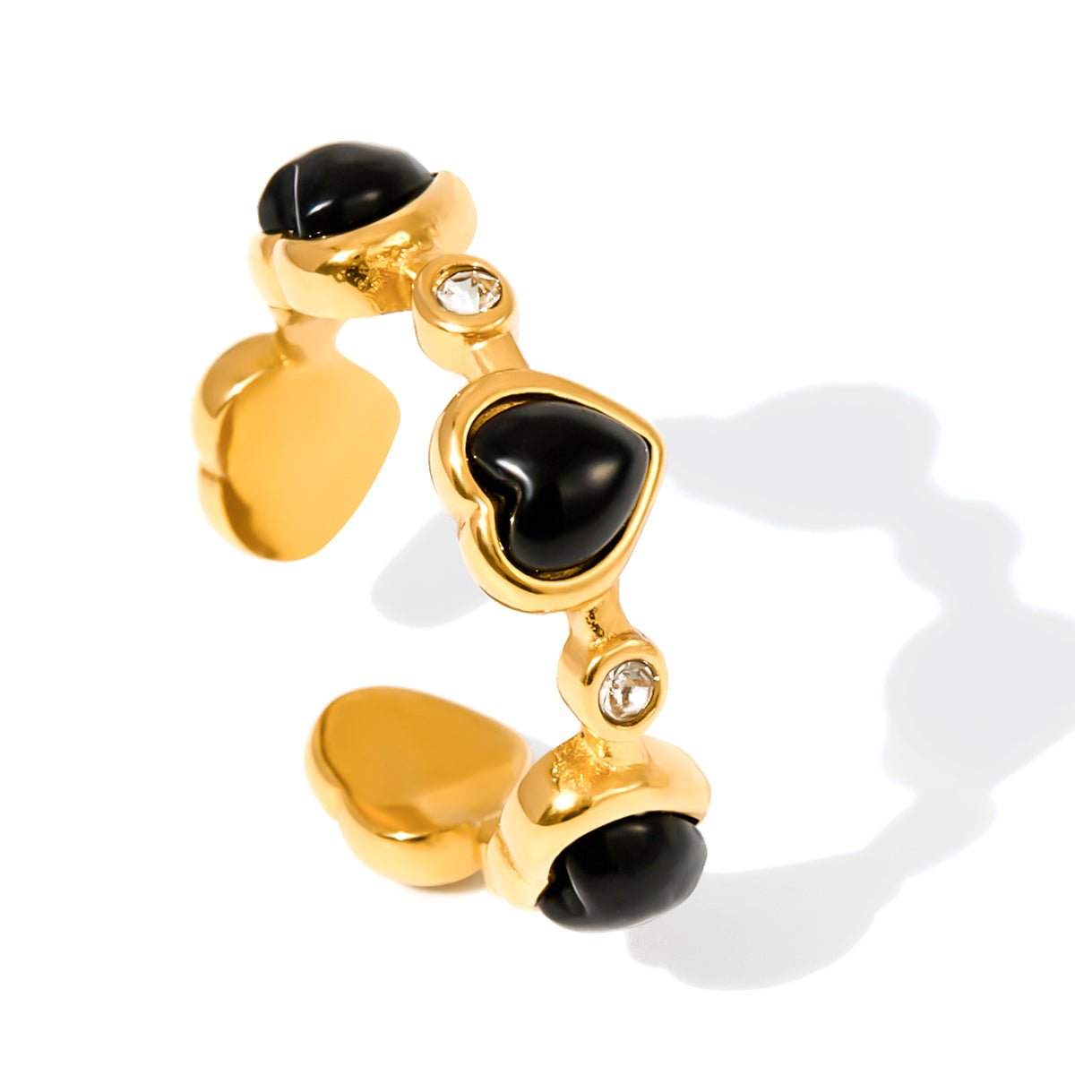 Esme Onyx Herzring 18K Gold
