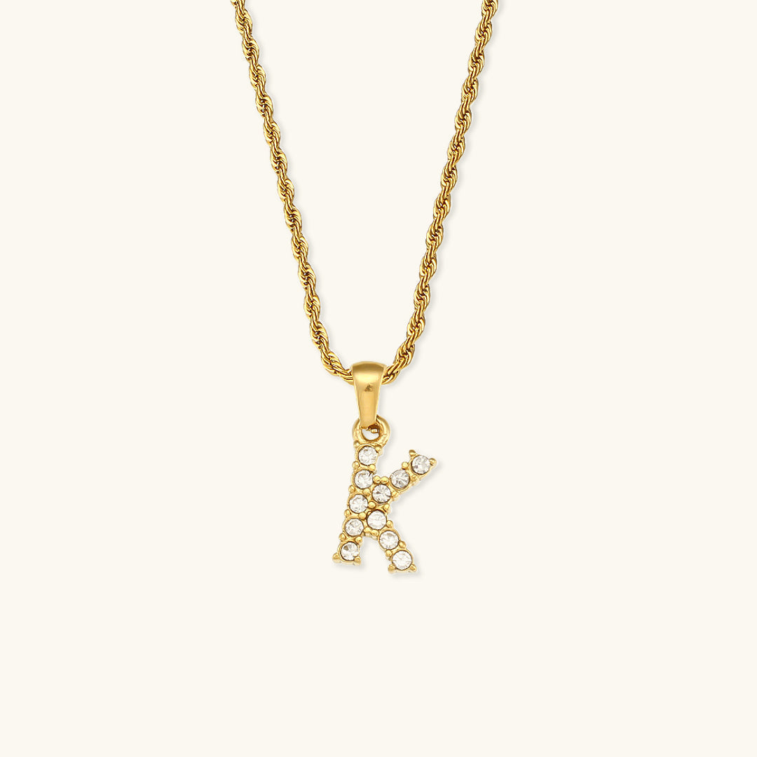 Maeve Buchstaben Initial Diamant Halskette