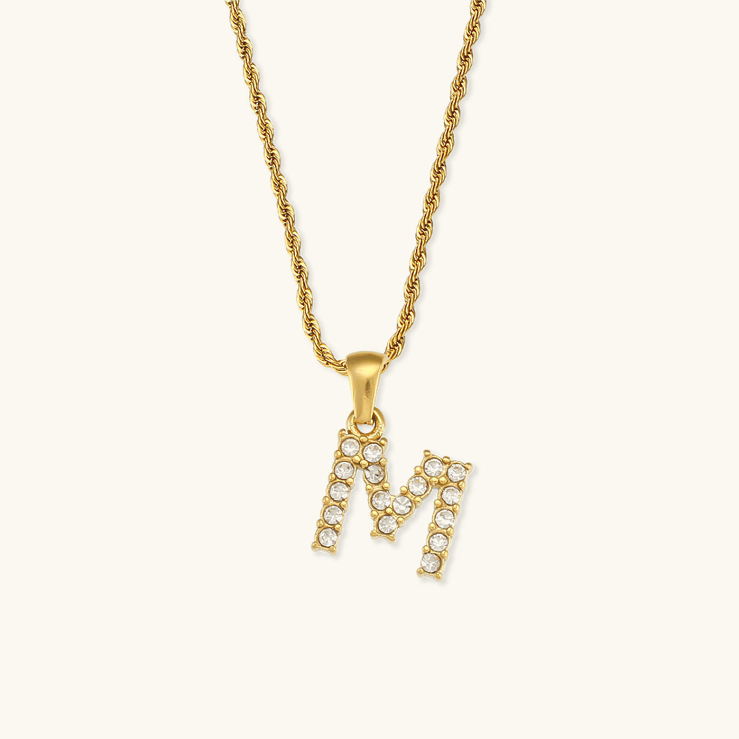 Maeve Buchstaben Initial Diamant Halskette
