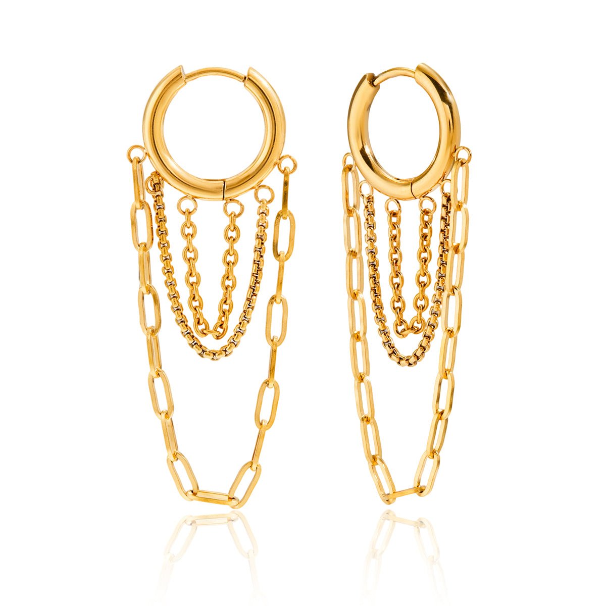 Serafina Drape Ohrringe | 18K Gold-Maison Doré