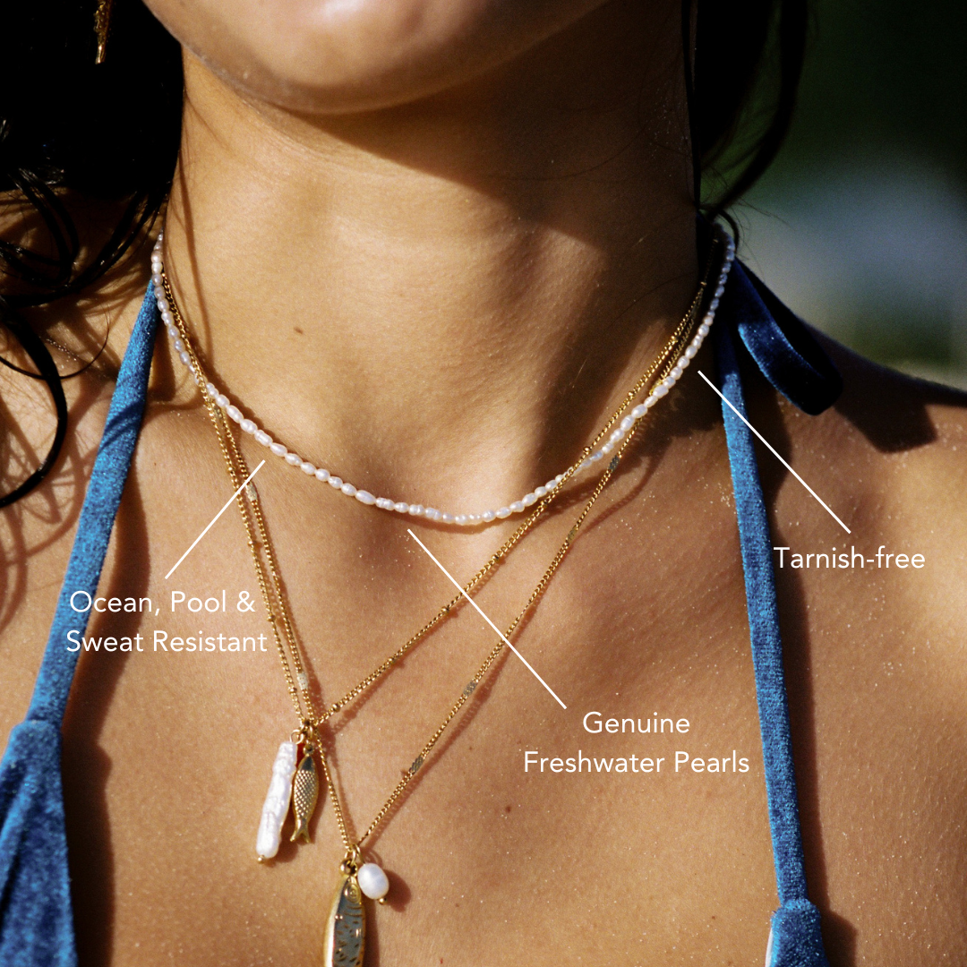 Kleine Perlen Choker-Maison Doré