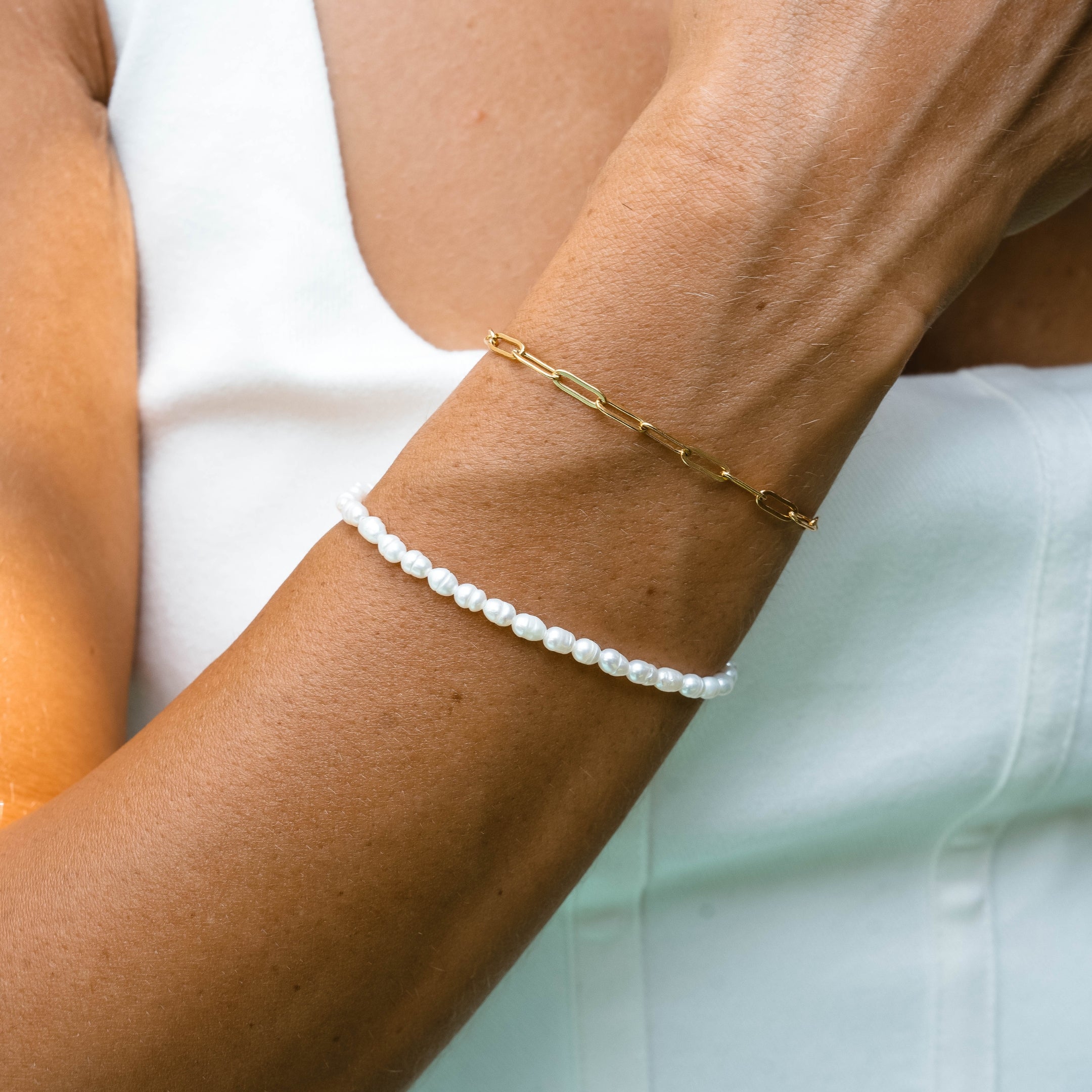 Süßwasserperlenarmband-Maison Doré