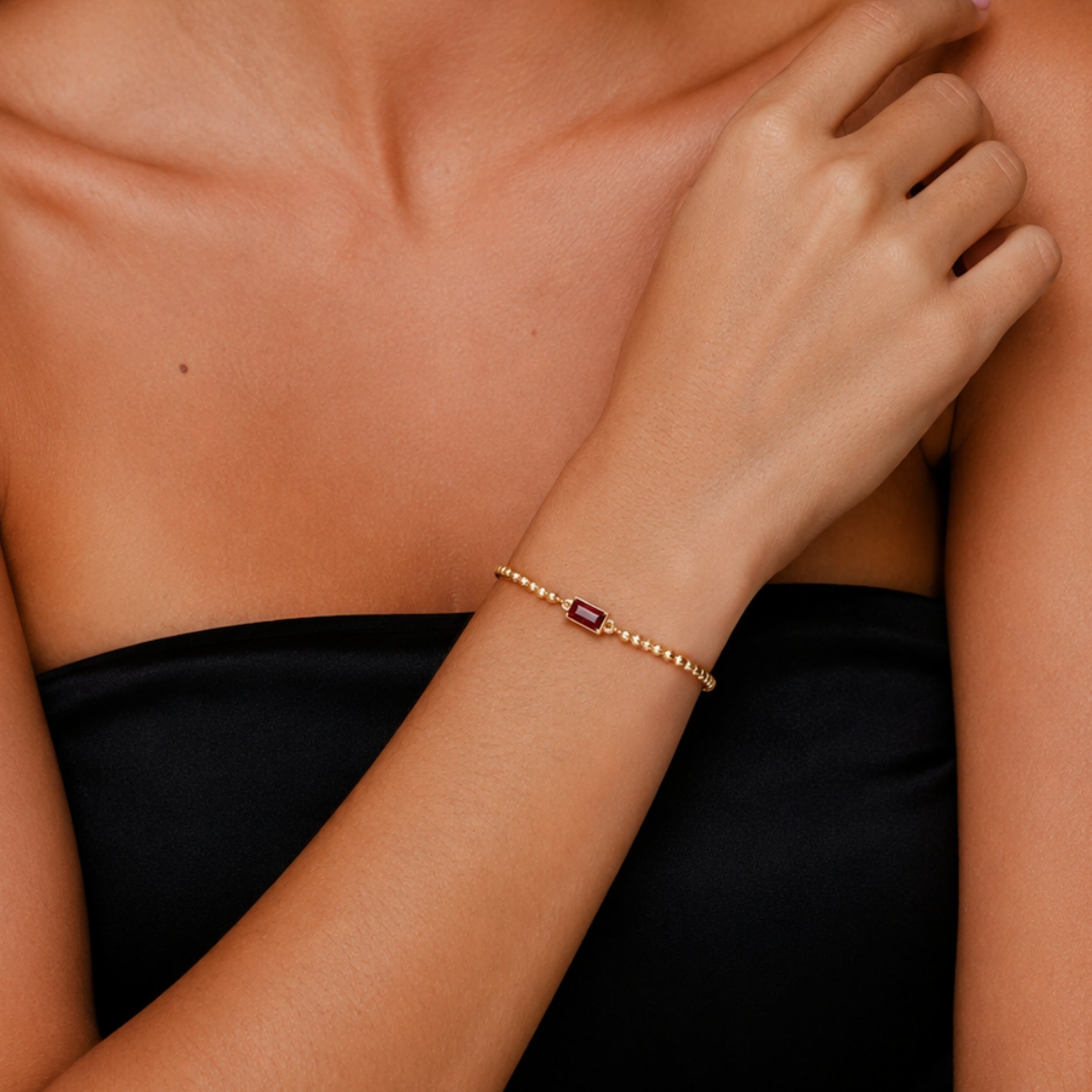 Perlen-Armband mit Geburtsstein-Maison Doré