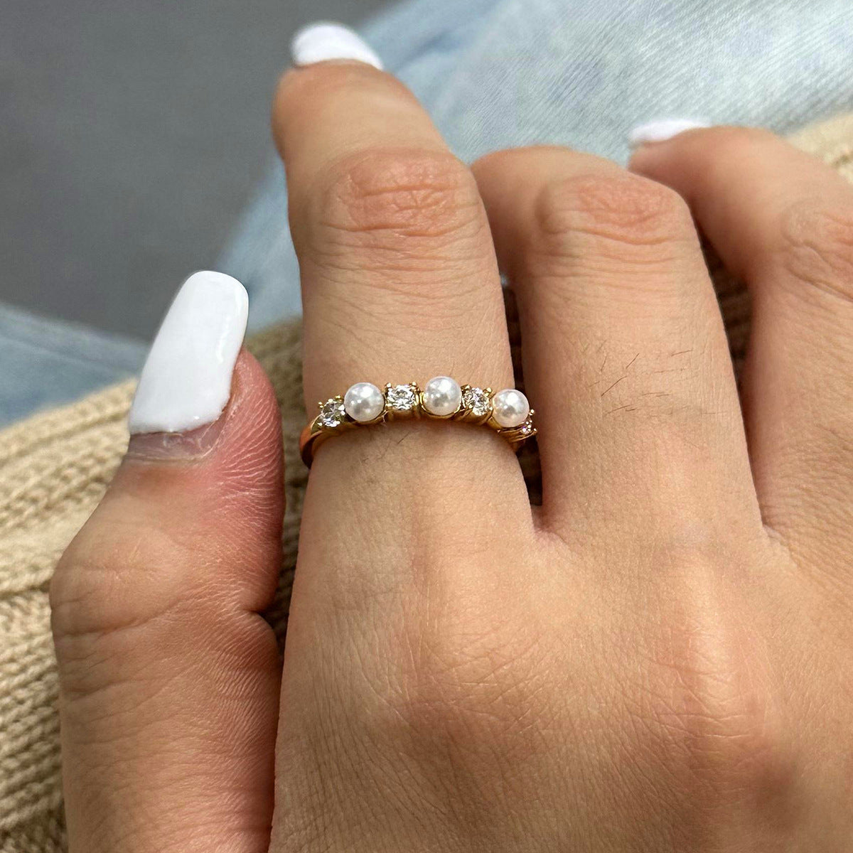 Keisha Diamant Perlenring-Maison Doré