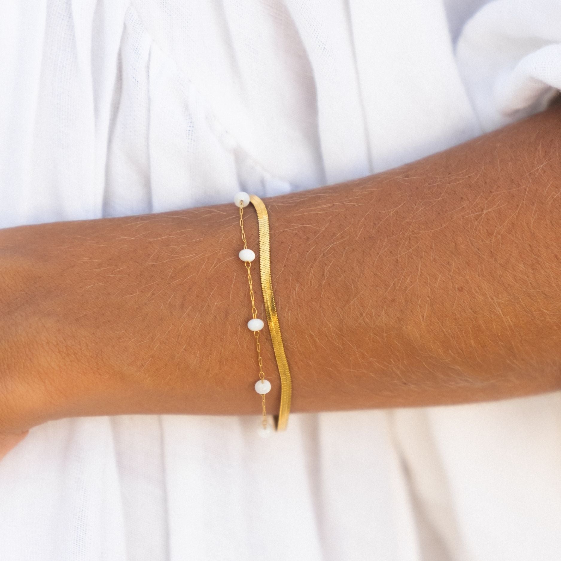 "Santorini" Geschichtetes Armband-Maison Doré