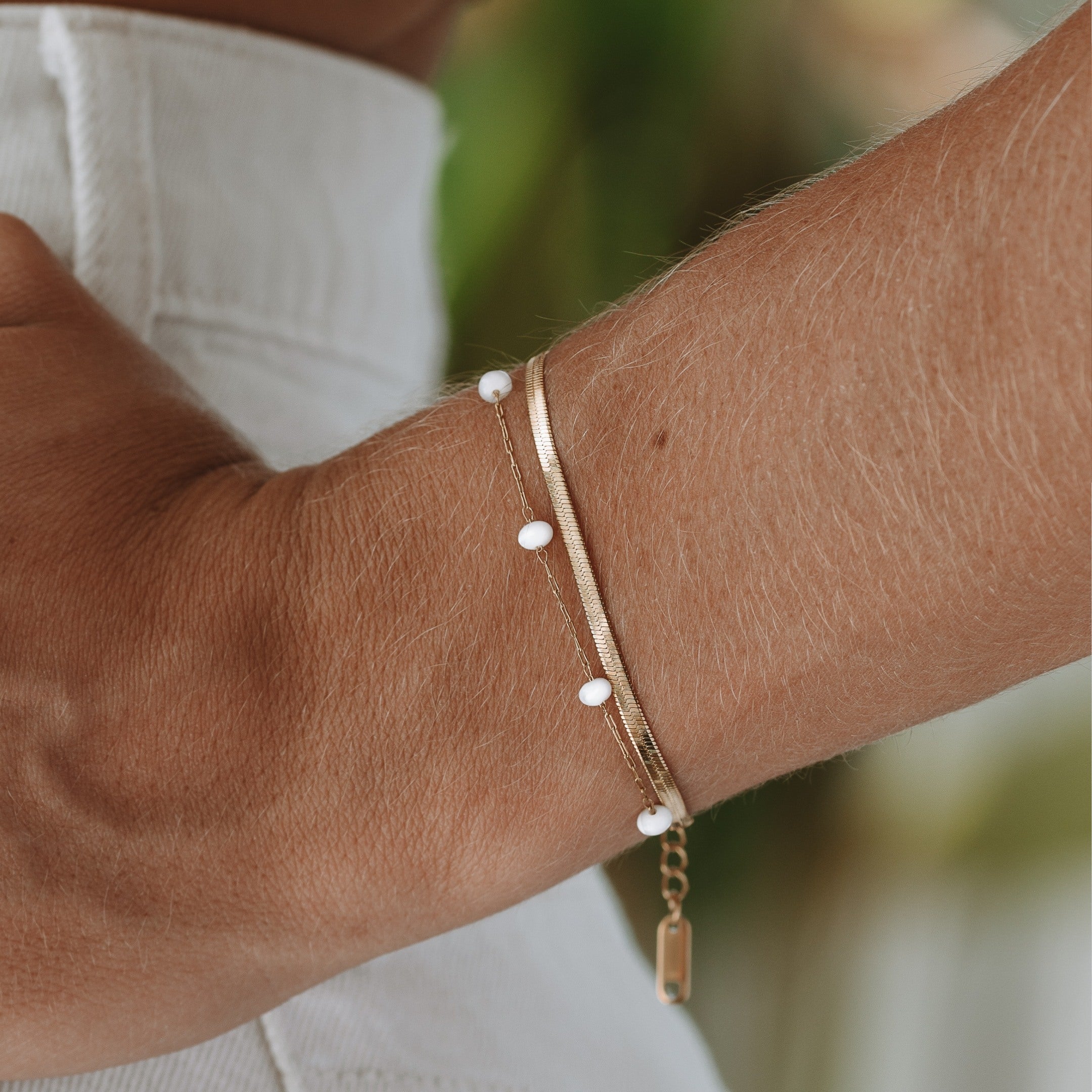 "Santorini" Geschichtetes Armband-Maison Doré