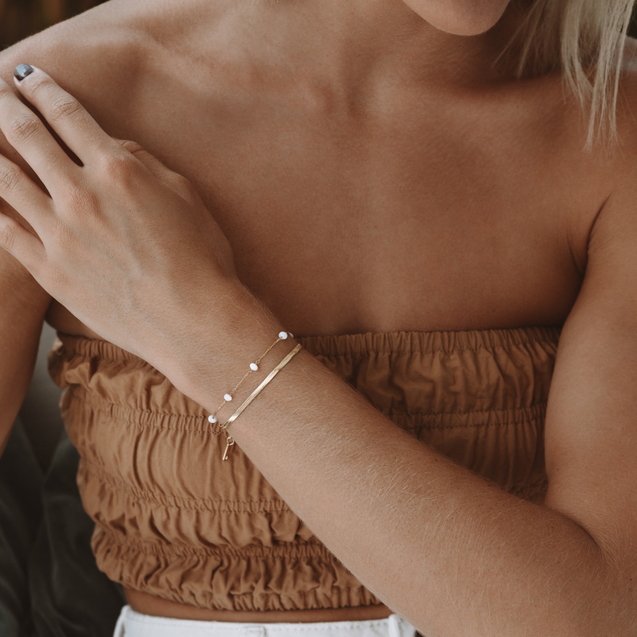 "Santorini" Geschichtetes Armband-Maison Doré