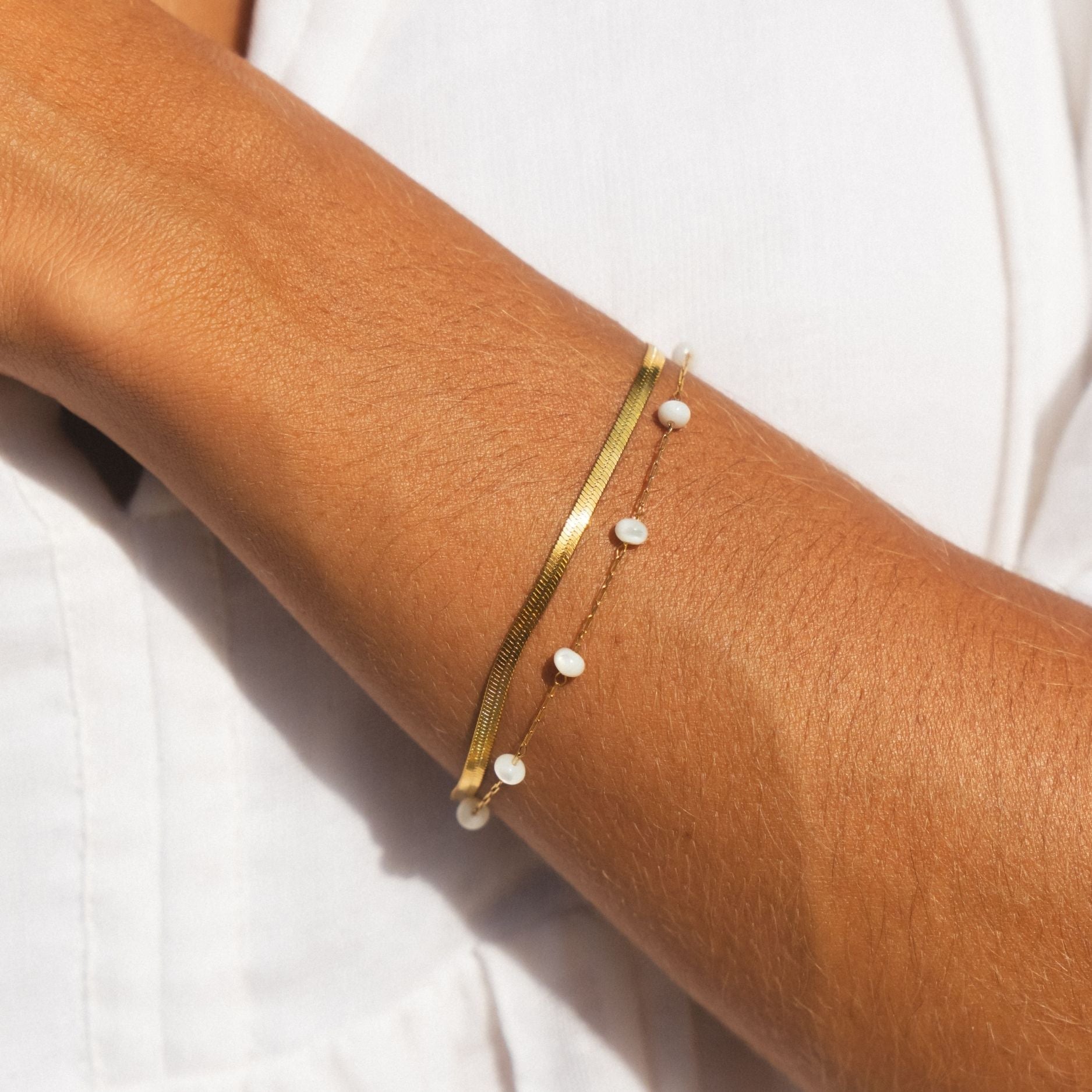 "Santorini" Geschichtetes Armband-Maison Doré