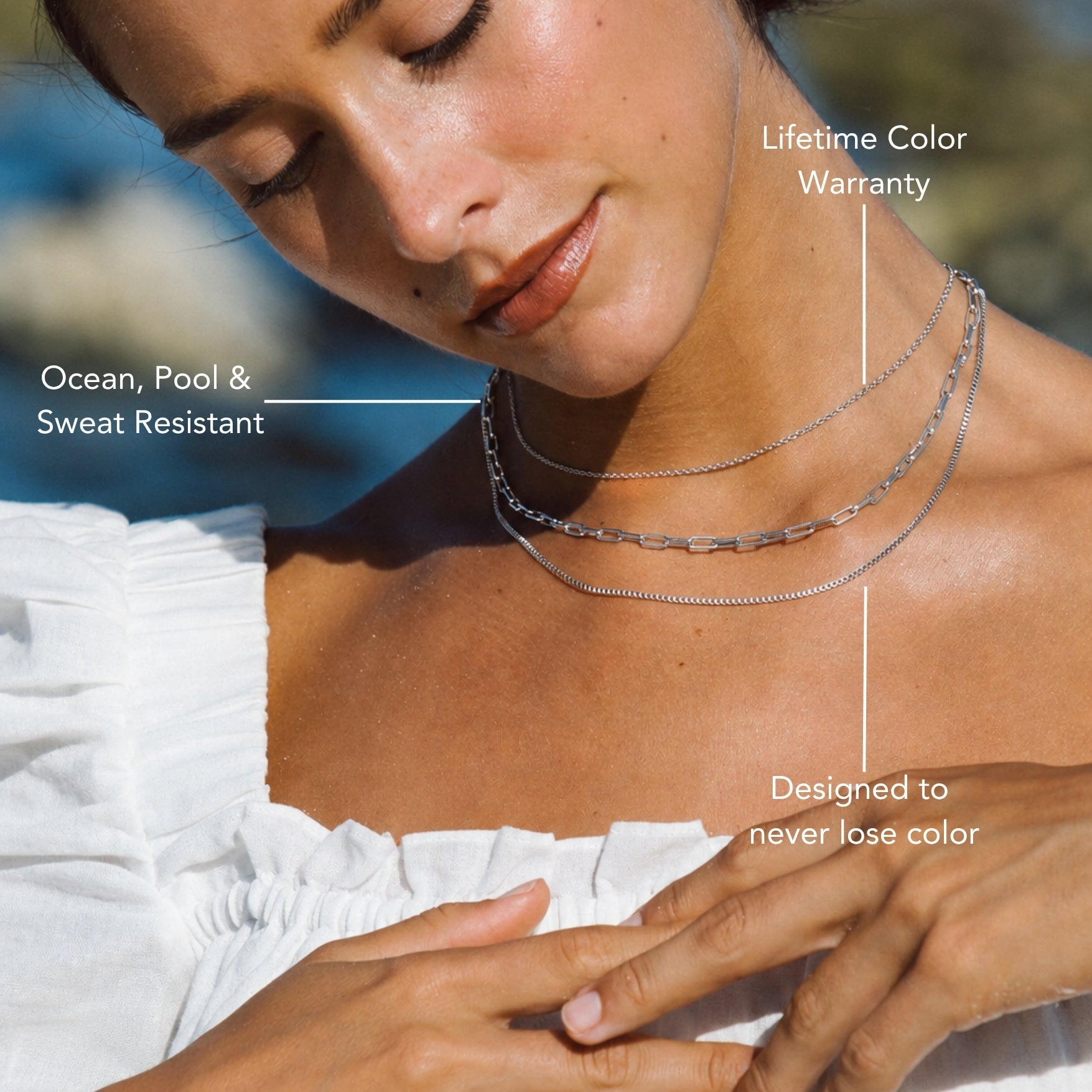 "Saona" Geschichtete Halskette-Maison Doré