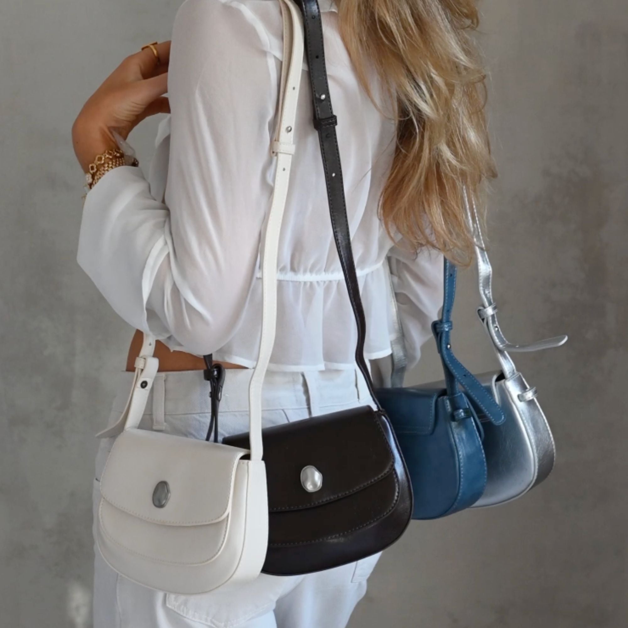 Rhea-Schultertasche Espresso-Maison Doré