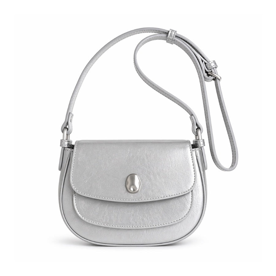 Rhea Schultertasche Silber-Maison Doré