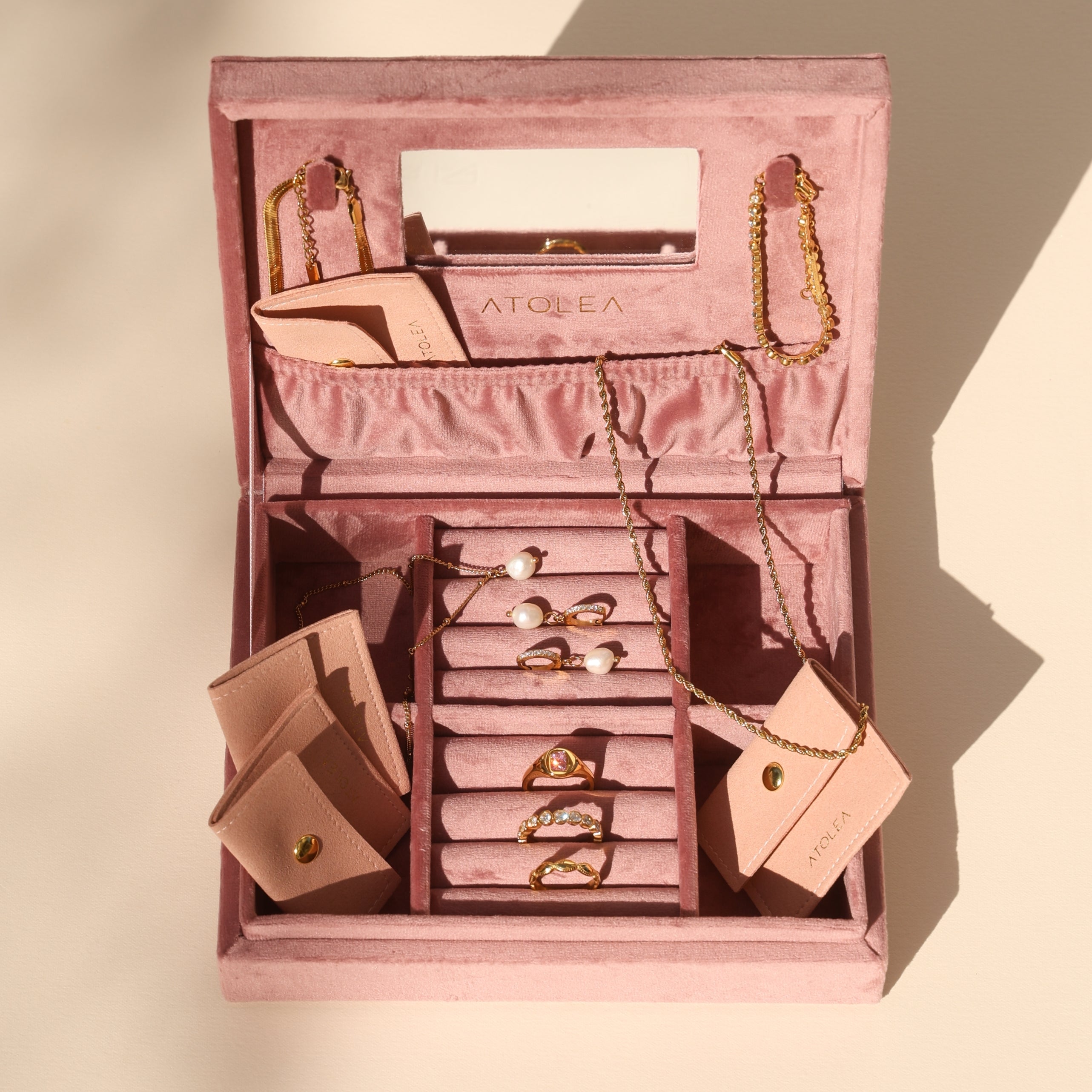 Signatur Samt Schmuckbox-Maison Doré