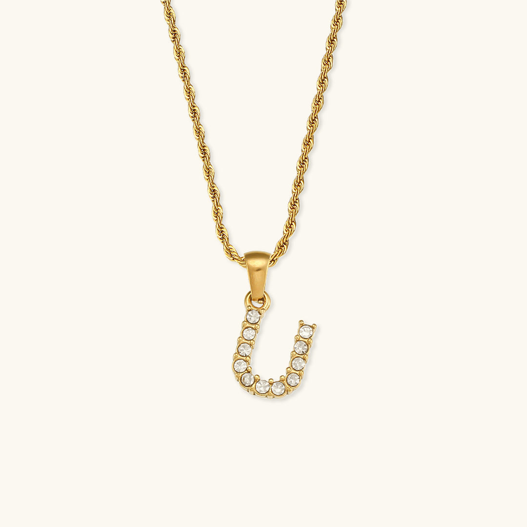 Maeve Buchstaben Initial Diamant Halskette