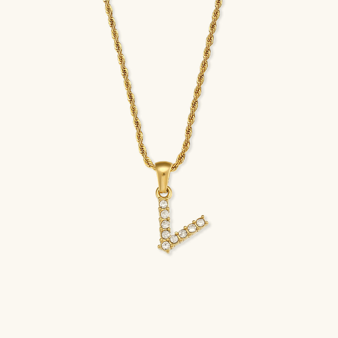 Maeve Buchstaben Initial Diamant Halskette