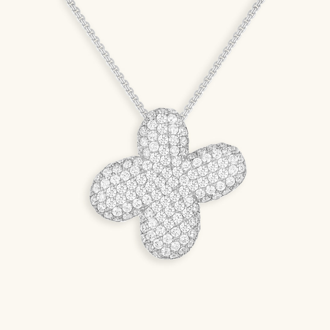 Bubbly Initial-Diamant-Halskette