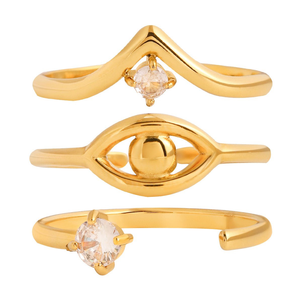 Zelina Stapelringe | 18K Gold-Maison Doré