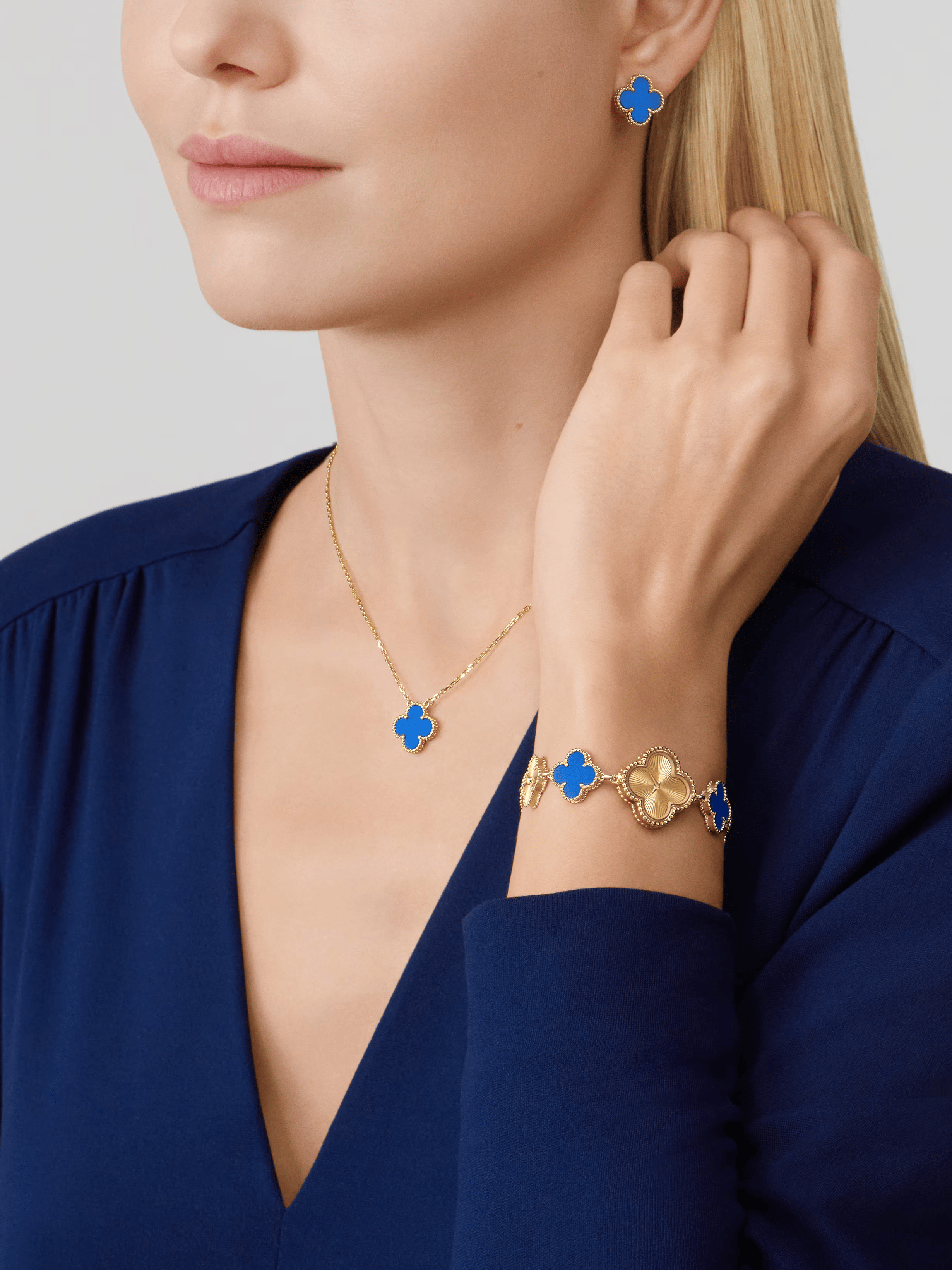 CLOVER | Blauer Halskette