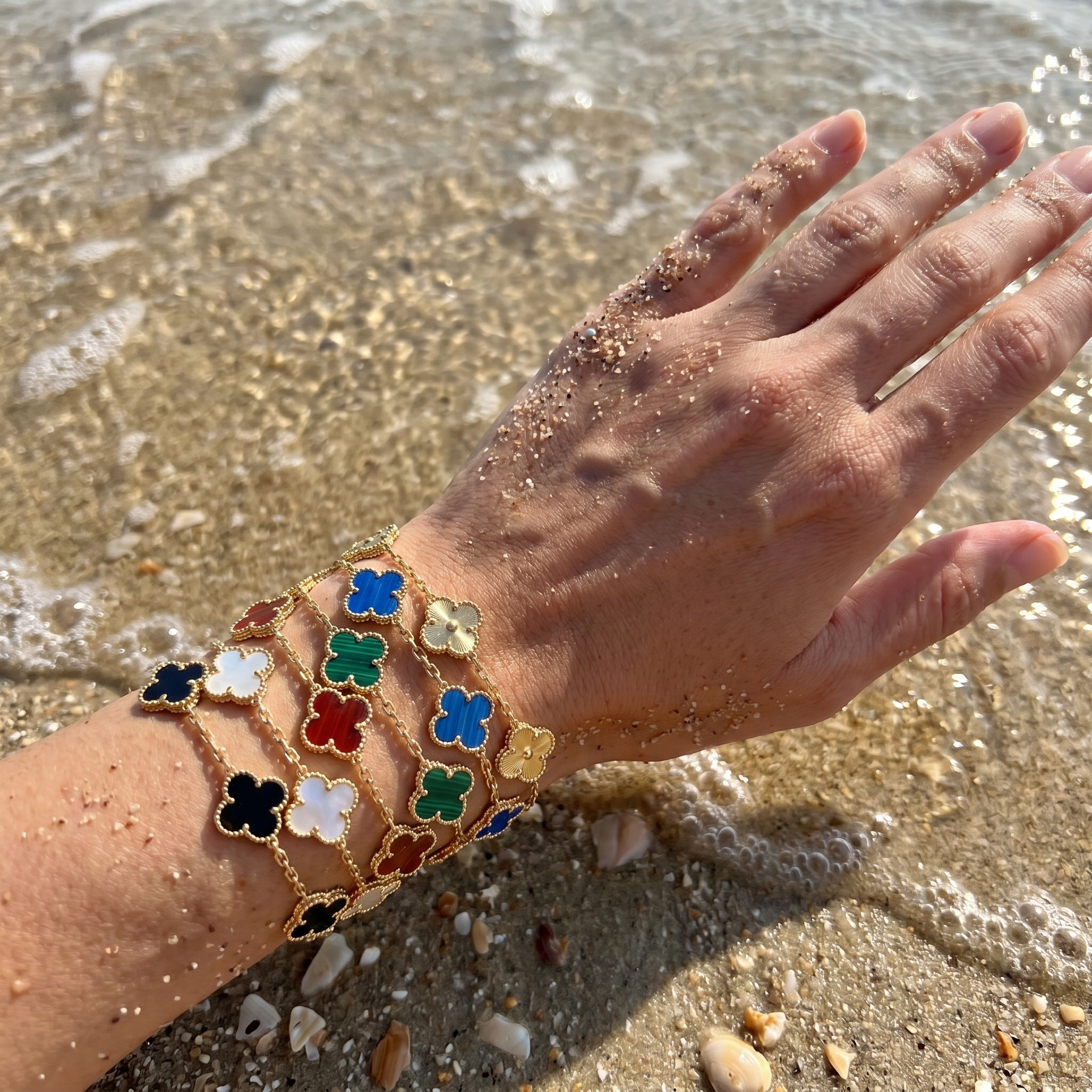 Klee-Armbänder Sechserpack